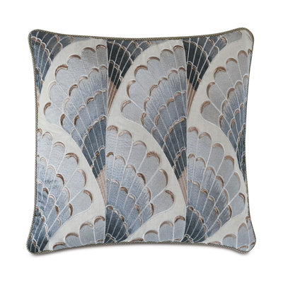 Indochine Embroidered Rayon/Viscose Throw Pillow