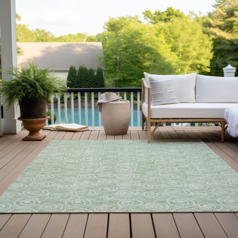 Lavable à la machine intérieur / extérieur Frederiksberg ACN728 menthe, Rectangle 9 pi x 12 pi
