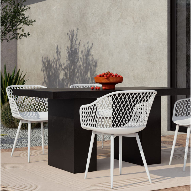 Piazza Patio Dining Chair, White