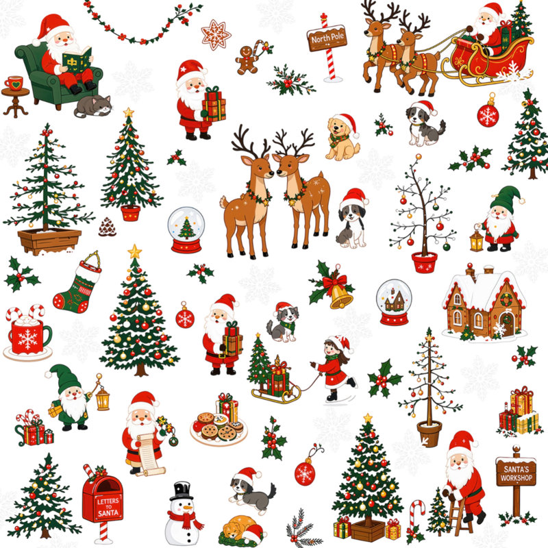 Christmas Decorations Linen Throw Pillow, 26 x 26 inches