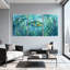 Animaux, poissons colorés nageant parmi des plantes aquatiques, ensemble de 3 impressions sur toile-1772481053
