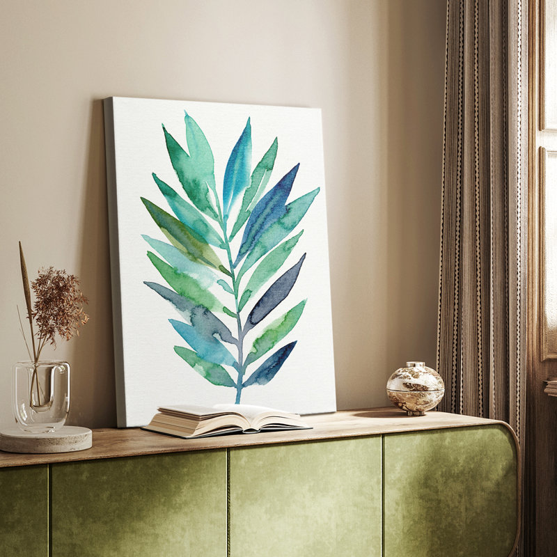 Palm Frond Flow II - galerie Cavas sur mesure, H 12 po x l 8 po