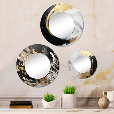 Ellicia Metal Round Mirror