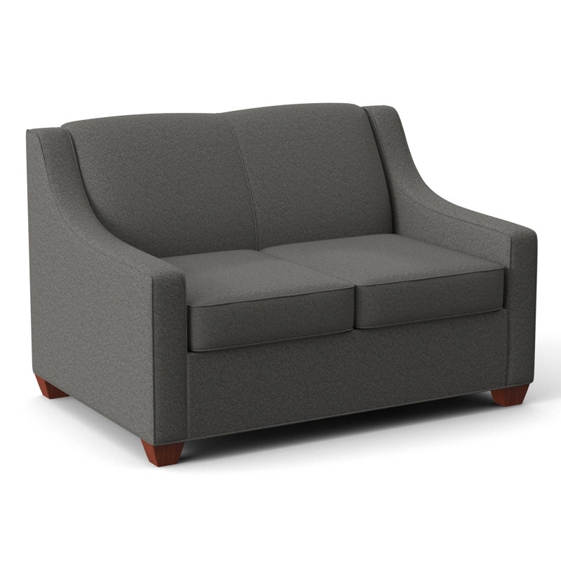 Phillips 52" Square Arm Loveseat with Reversible Cushions, BM Cherry, Fluff Carbon