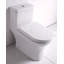 Toilette allongée une pièce à double chasse en céramique (siège inclus)
