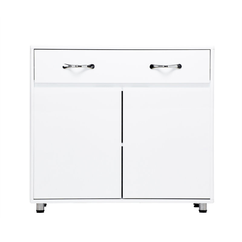 Two Door Side Table-White