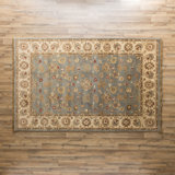 Estate Hand Knotted Wool Floral Area Rug