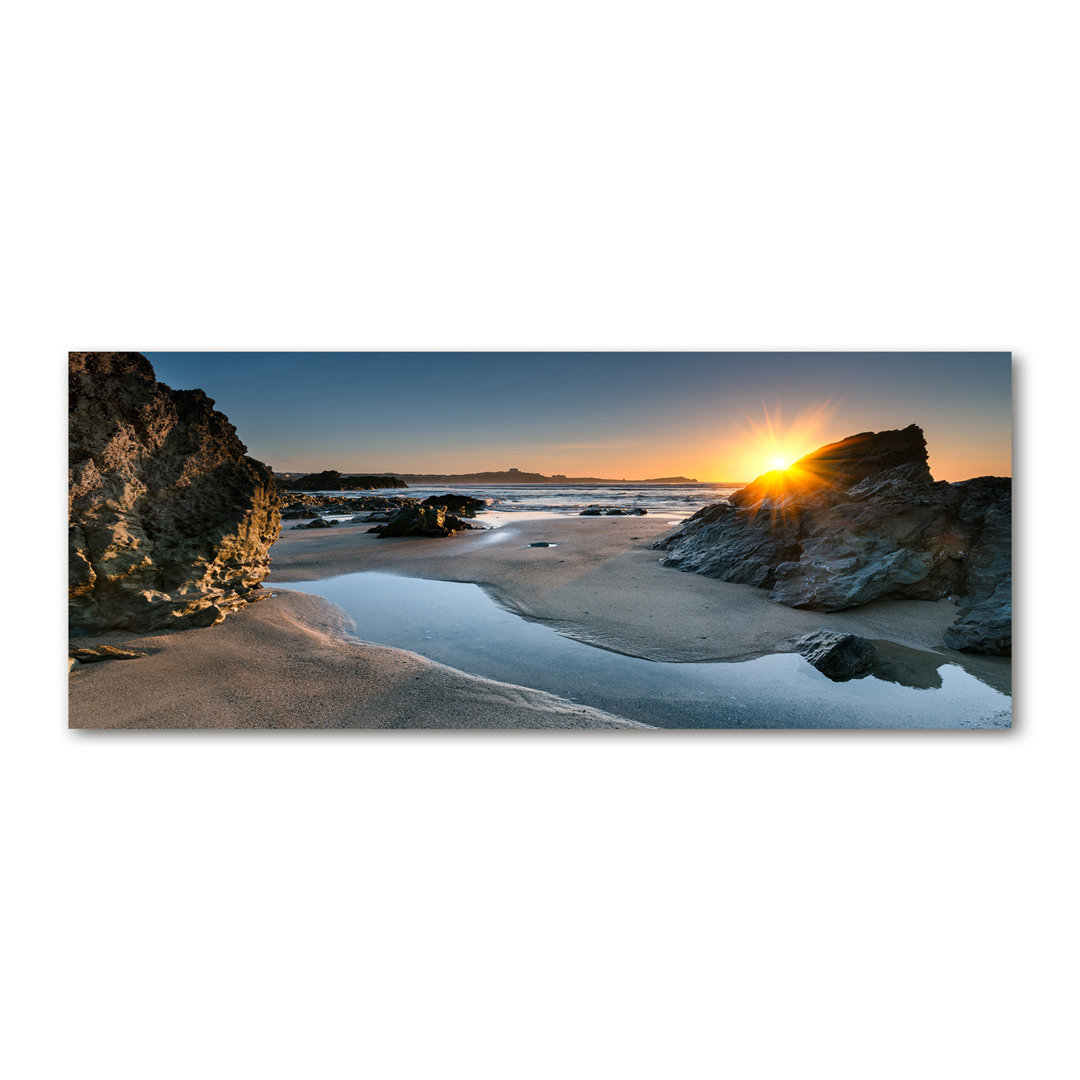 Felsen auf Leinwand der Strand - Ungerahmte Fotografie auf Leinwand