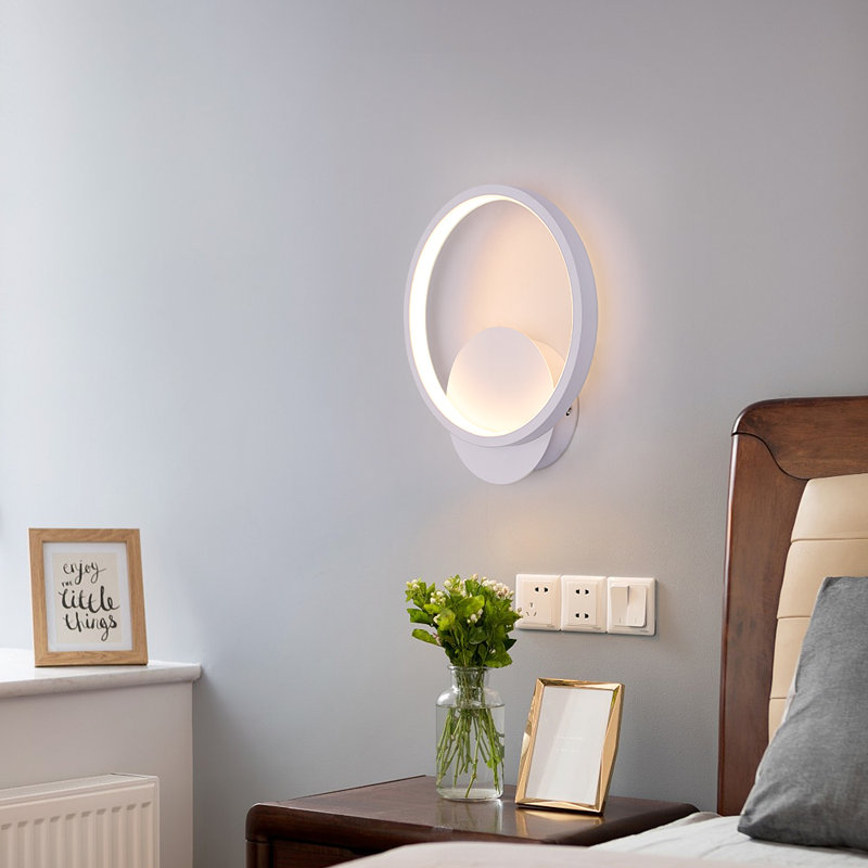 1-Light Led Wall Light Wall Sconce, White