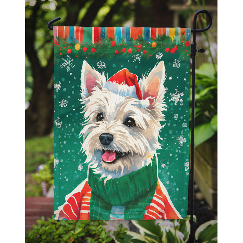 Polyester double face Noël, H 15,5 po x l 11,25 po