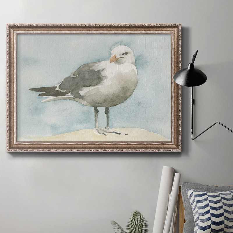 «Simple Seagull I», reproduction d'art sur toile, H 18 po x l 27 po x P 2,5 po