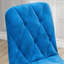 Chaises de salle à manger modernes en velours bleu (de 4), pieds en fer pour une cuisine assise en toute sécurité (4) - soutien solide pour les jambes, expérience d'assise confortable-1680210963