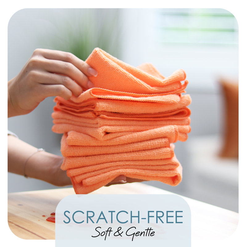 Microfiber Cleaning Cloths, Orange