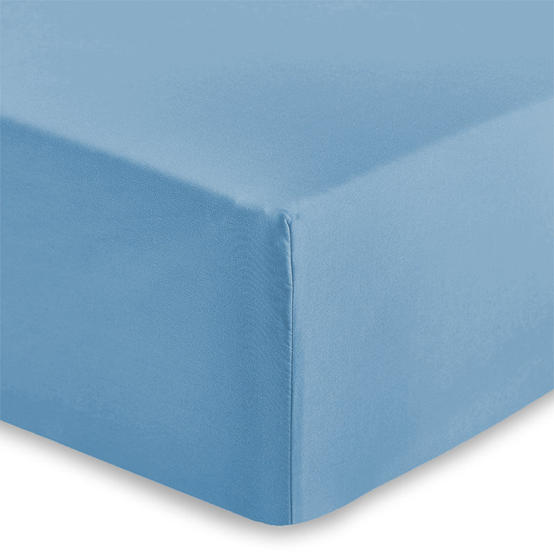 40 cm Soft Brushed Microfiber Extra Deep Fitted Sheet, Kingsize (5'), Light Blue