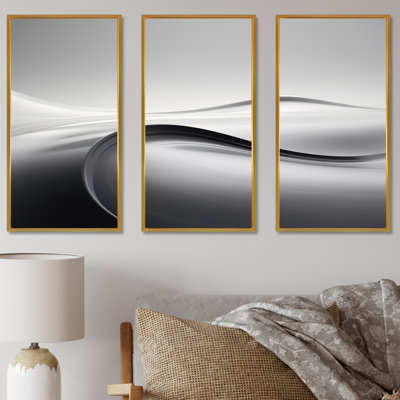 Silver Speed - Fractal Canvas Wall Art Set