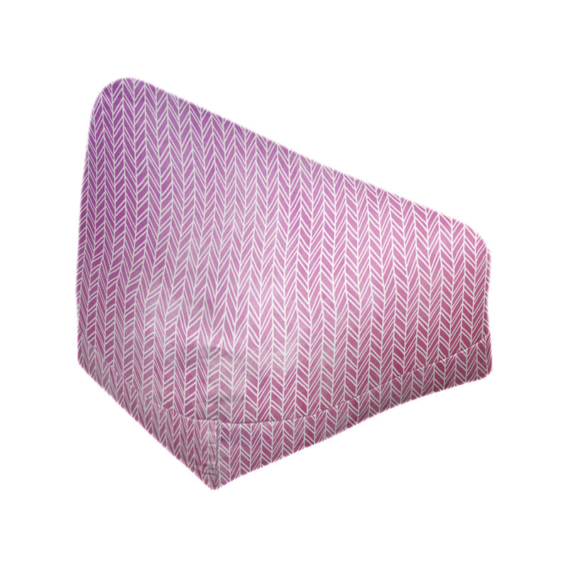 Sac de pois Leffel, H 27 po x l 30 po x P 25 po, Housse de pouf, Rouge / blanc / mauve