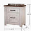 Table de chevet en bois massif vieilli 1pc