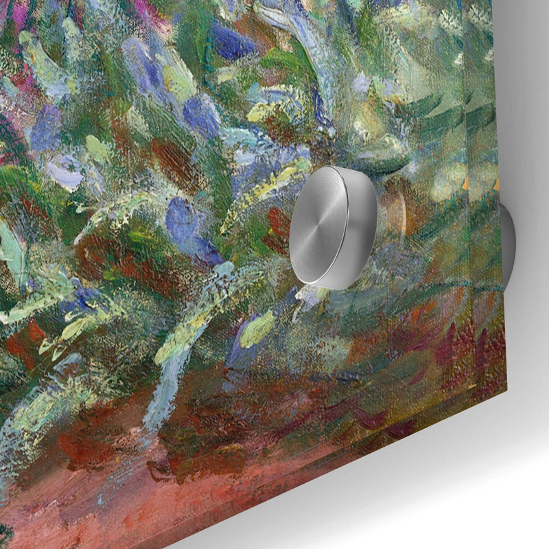 «The Artist’s Garden In Giverny» par Claude Monet, art mural en verre acrylique, H 36 po x l 36 po x P 0,2 po