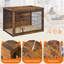 Metal Pet Crate with 2 Doors-824114049