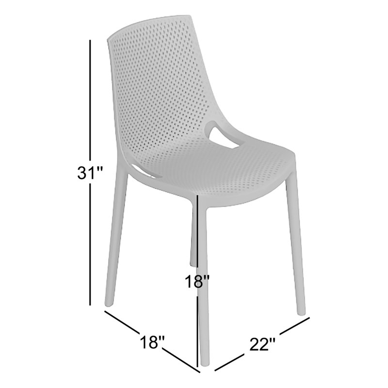 Araelynn Weather-Resistant Stackable Patio Dining Chairs