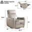 Fauteuil inclinable électrique pivotant l 32,3 po-1266472298