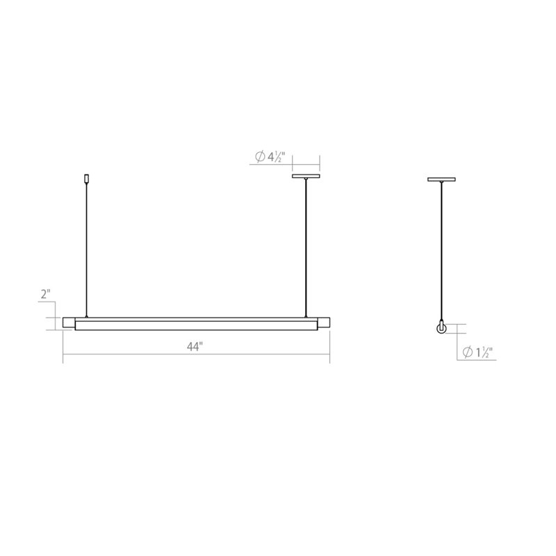 Keel 1 - Light LED Unique/Statement Pendant, Satin Black, 3500K