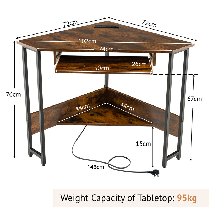 Metal Base Computer Desk