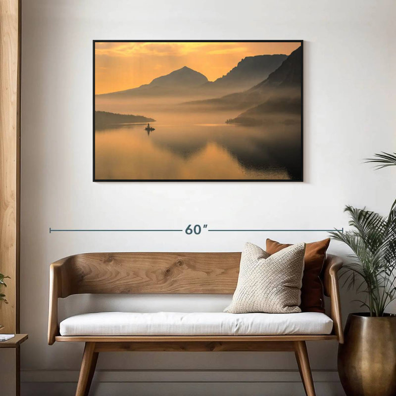 Saint Mary Mountain Lake, Floating Frame Black, 43" X 29"