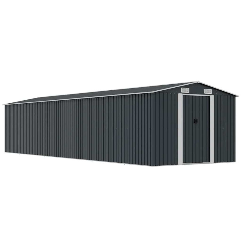 Remise de rangement traditionnelle en métal l 8,43 pi. X P 0 pi. Pamlico, Anthracite, 192.5''W