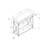 Metal X Frame Console Table with Open Shelves-2001785285