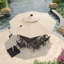 3.6m Square Lighted Cantilever Parasol With Base And Umbrella Cover-1726731914