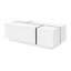 Table basse extensible de 47,2 po à 72,7 po, table basse multifonctionnelle avec finition ultrabrillante, table basse avec 2 espaces de rangement cachés et 2 tiroirs pour le salon