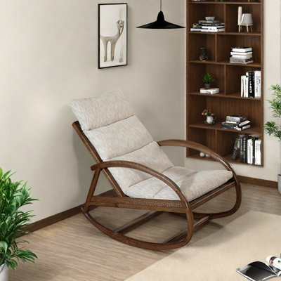 Ergonomic solid wood rocking chair