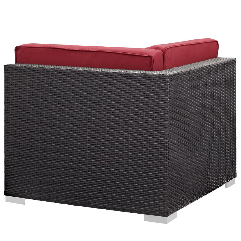 Ensemble de 2 chaises modulaires d'extérieur Ameil, Rouge
