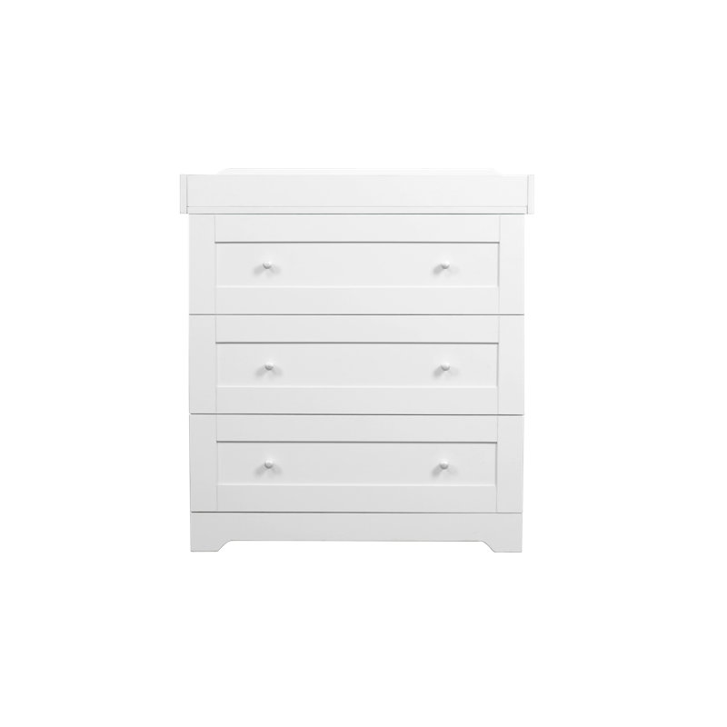 Rio 3 Drawer Chest, White
