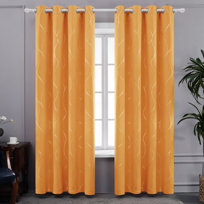 Kellda Thermal Room Darkening Polyester Curtain Panels 