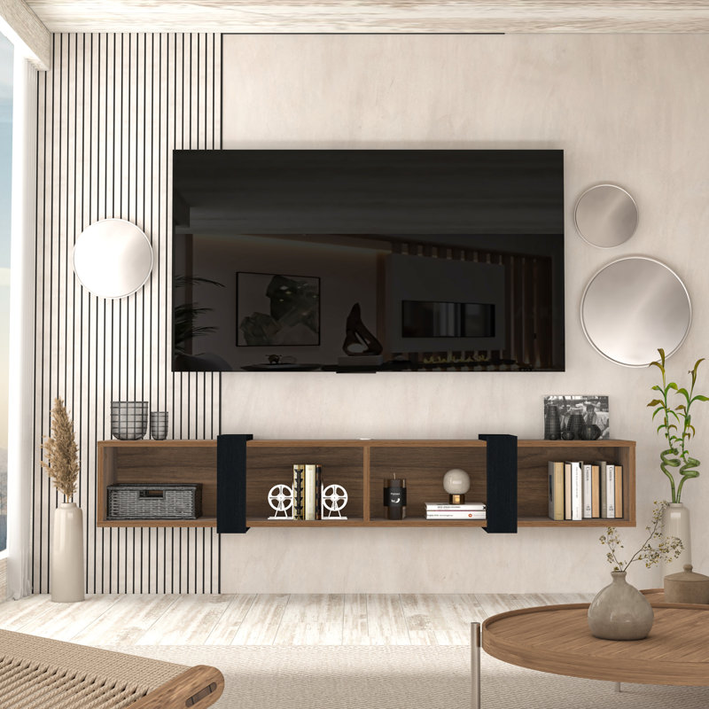 Marie Floating Tv Stand With Open Shelves