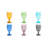 Country Flower 350ml Goblet Set