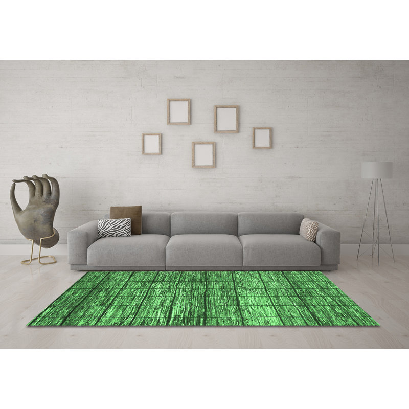 Washable Plaid Indoor Rug, Square 4'