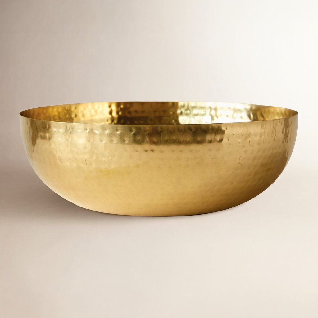 Rosy Handmade Decorative Bowl, Gold