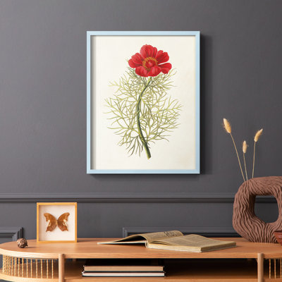 Fleurs des saisons VII, reproduction encadrée - bois massif