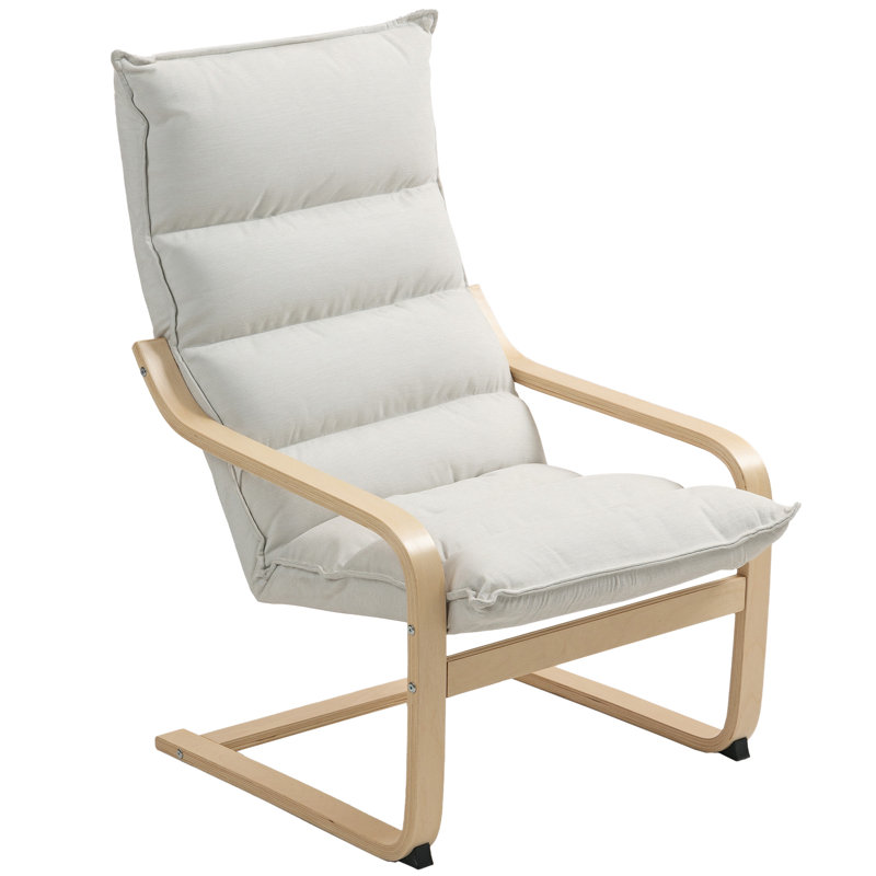 Fauteuil d'appoint moderne Birch, Crème, crème
