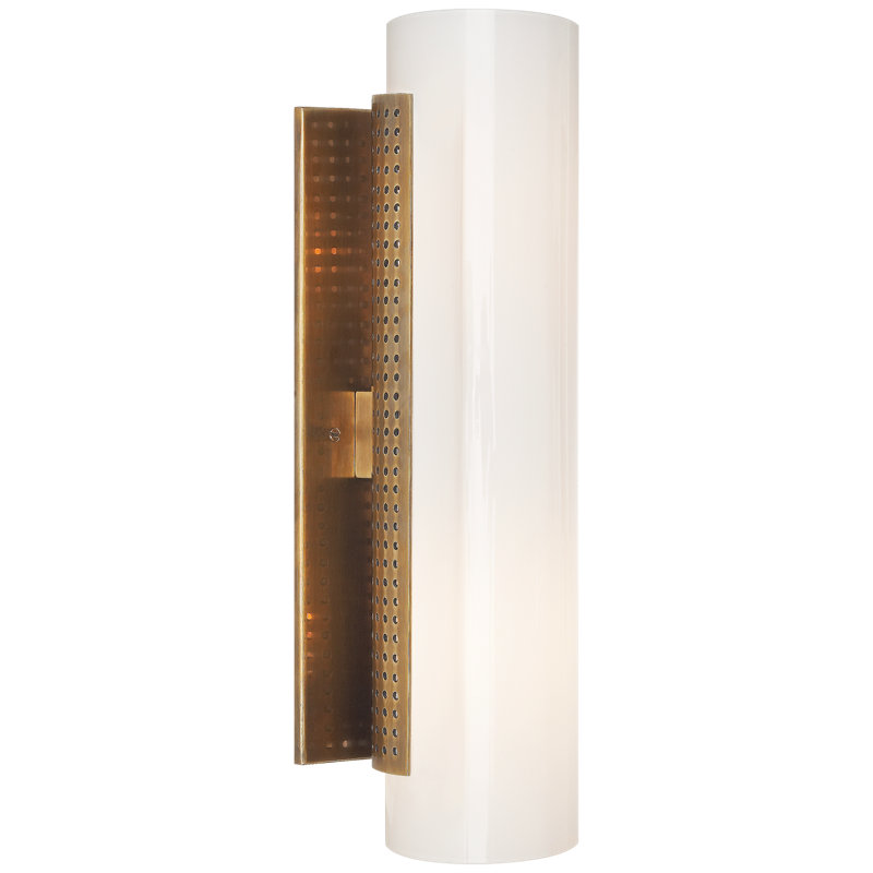 Kelly Wearstler Precision Cylinder Sconce, Antique-Burnished Brass
