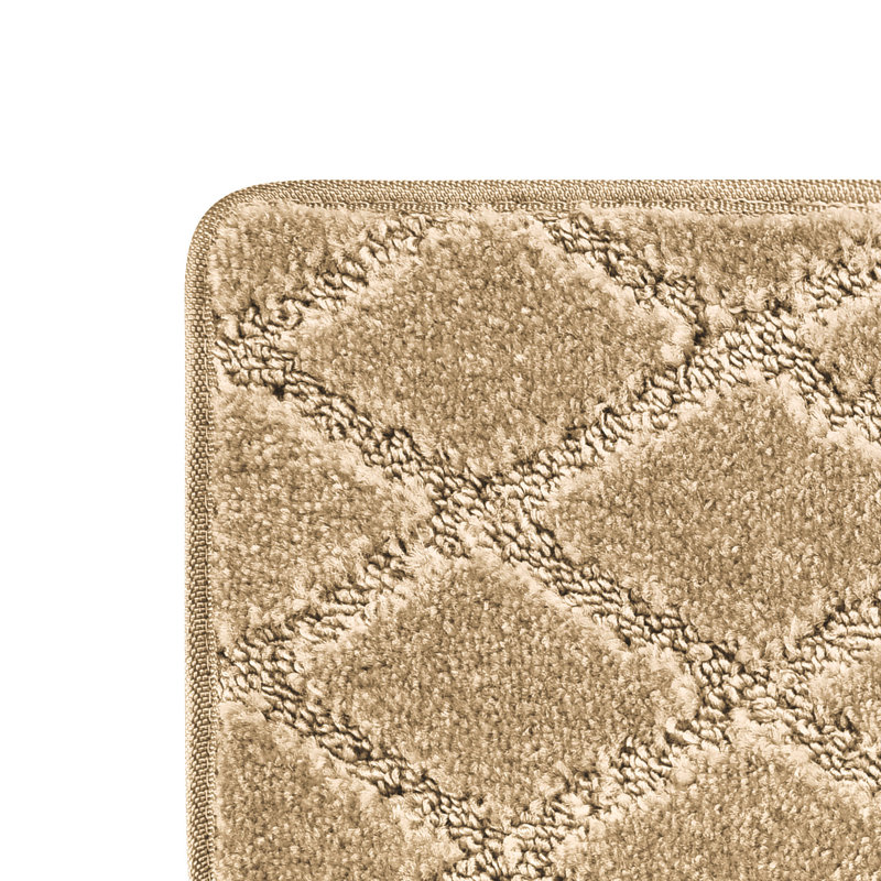 Rease Non-slip Stair Treads (14pc) With Landing Mat (1pc) Set, Khaki Rectangle