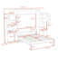 Queen Murphy Bed with Desk and Cabinets-678902489