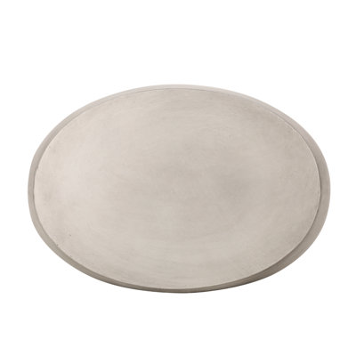 Outdoor Lightweight Concrete Table - Minimalist Simple Style For Patio, Grey, 24.94"W X 16.99"D 20.51"H, No Assembly Needed Modern Design