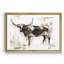 Longhorn Study II - Reproduction d'art sur toile encadrée-1649286595-1649286596