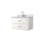 Ensemble de meuble-lavabo simple avec comptoir en quartz blanc et robinet-1356488488