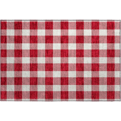 Premium Machine Washable Prisco Red Rug