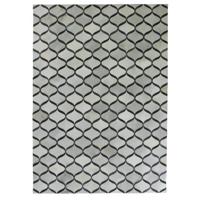 Natural Hide Cowhide Geometric Area Rug